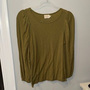 Olive Long Sleeve Women's Top
